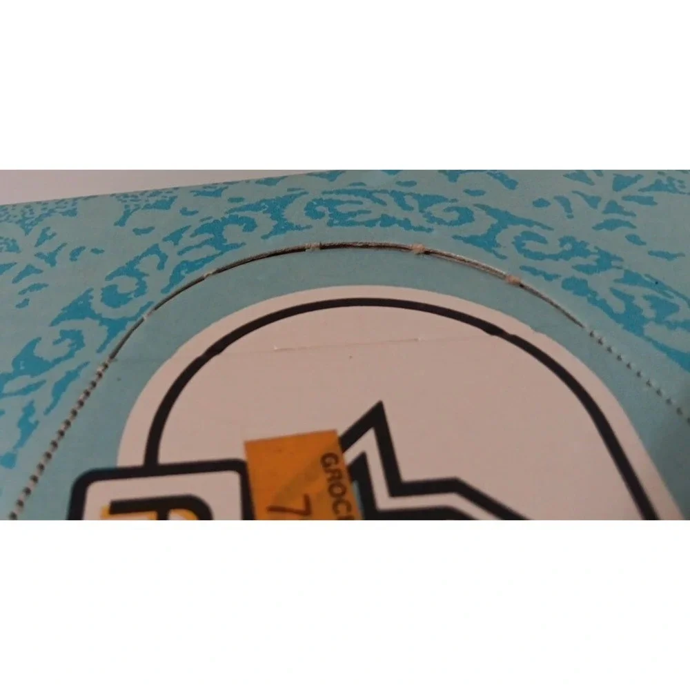 Vtg Fine Fare White Facial Tissues 175 Two Ply Blue‎ Designer Box Nostalgia READ